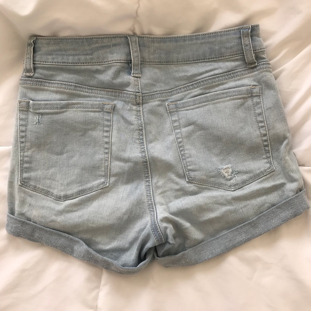 Super Stretch Distressed Denim Shortie - Picture 2 of 2
